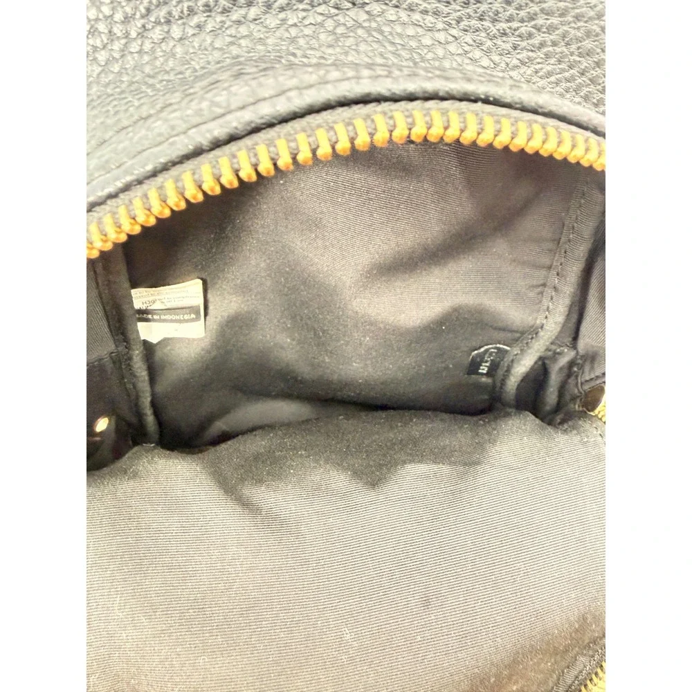Marc Jacobs Mini Backpack Women Small Black Leather Gold Hardware Logo Strap
